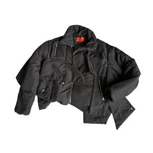 Who Decides War Blanketed Puffer Coat Jacket Black Mens Medium